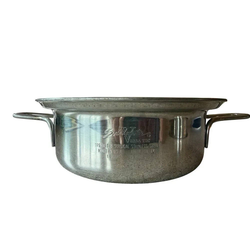 SALADMASTER Versa Tec 1 Quart .9L Stalnless Steel Pot & Lid TP304-316 No Handle